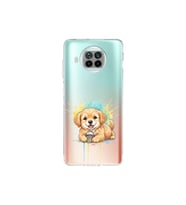 Xiaomi Mi 10T Lite ile Uyumlu Splash Köpek Tasarımlı Şeffaf Silikon Kılıf