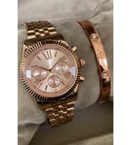 Özel Kutulu Rose Gold Cartier Bileklik Hediyeli Yeni Sezon Premium M Kors Model Kadın Kol Saati En Çok Satan Popüler Hediyelik Ürün Anneye Kız Arkadaşa Sevgiliye Hanıma Doğum Günü Yıldönümü Özel Gün Hediyesi