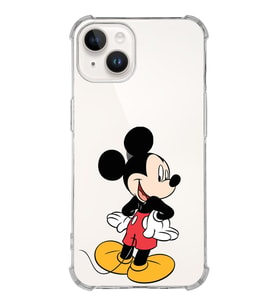 Apple iPhone 14 Plus Uyumlu Köşe Korumalı Antişok Kapak Mickey Mouse Tasarımlı Şeffaf  Kılıf