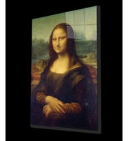 Mona Lisa Portresi Sanat Cam Tablo, Ev ve Ofis Duvar Dekoru, Hediyelik Büyük Temperli 4 mm Cam Tablo