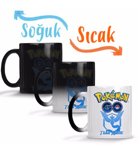 Pokemon Go Team Mystic Sihirli Kupa Bardak Porselen