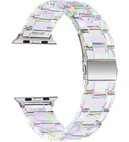 Apple Watch Ultra 2 için Kordon Stainless Transparent Clear Çok Renkli [Watch Ultra 2 ile Uyumlu Kordon - Çok Renkli]