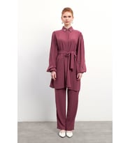 Leora Tunik Pantolon Takım - Gül Kurusu