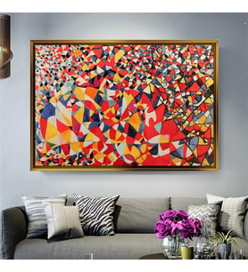 Altın Çerçeveli dekoratif tablo l575 (Gold)