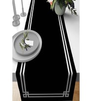 Lexroo 40X140Cm Premium Tay Tüyü Dokuma Leke Tutmaz Kumaş Masa Örtüsü Köşeli Runner Rnr126