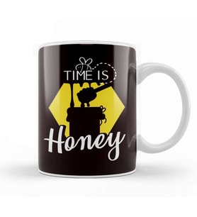 Time Honey Honeycomb Beehive Beekeeping Apiarist Insect Kupa Bardak Porselen