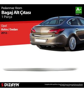 Opel Astra Uyumlu J Sedan Krom Bagaj Alt Çıtası 2012 Üzeri (Karışık)