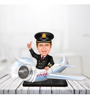 kişiye özel karikatür biblo pilot
