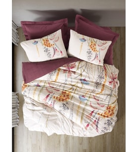 Cotton Box Çift Kişilik Modeline Nevresim Takımı Flos Bordo