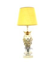 ASLAN ABAJUR BEYAZ GOLD-AB104-1