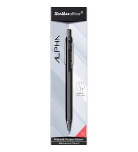 SCRIKSS ALPHA VERSATİL KALEM 0.7 ŞEFFAF AMBALAJ SİYAH