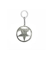 Venom Keçi Kafası Pentagram Metal Anahtarlık – Gotik & Ezoterik Unisex Aksesuar