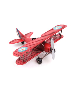 Dekoratif Metal Uçak Çift Kanatlı 0710E-666R Model-M97