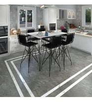 Knsz masa sandalye takımı hem105zengin byzsyh 130*090 6 sandalye syhsyh kolçaklı sırt minderli