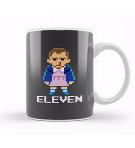 Stranger Things Eleven Pixel Character Kupa Bardak Porselen