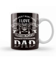 Dad Motorcycle Biker Father Daddy Papa Poppa Stepdad Husband Kupa Bardak Porselen