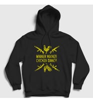 Presmono Unisex Siyah Chicken Dinner Pubg Kapüşonlu Sweatshirt 30083tt