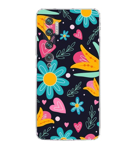 PrintiFy Xiaomi Mi Note 10 Pro ile Uyumlu Retro Color 1  Kamera Korumalı Şeffaf  Kılıf