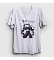 Presmono Unisex Beyaz Titan Tvman Skibidi Toilet T-Shirt 482740tt (Beyaz)