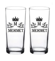 2 li Kişiye Özel Taçlı Bardak