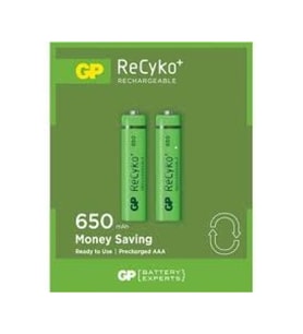 GP RECYKO 650mAh AAA ŞARJLI İNCE PİL 63C092  2Lİ KART (5343)