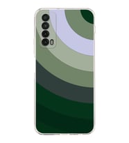 Huawei P Smart 2019  Kamera korumalı Kapak Renk Cümbüşü Tasarımlı  Şeffaf Kılıf