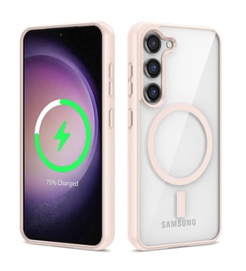 Samsung Galaxy S23 Plus için Magsafe ile uyumlu Kılıf Sararmaz Şeffaf Kapak Ege