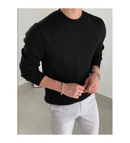 Erkek Bisiklet Yaka Slim Fit Triko Kazak
