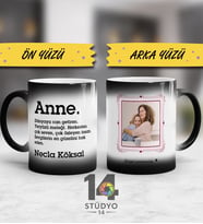 Stüdyo 14 Kişiye Özel Tasarlanabilir Resim Mesaj Sihirli  Kupa Mug - Anneler Günü Hediyesi-Sevgiliye Hediye