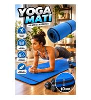 10 mm Yoga ve Pilates Egzersiz Matı – Kaymaz Yüzeyli Esnek ve Dayanıklı