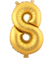 Pazariz  8 (Gold) Rakam Folyo Balon - 90 cm - Altın Folyo Rakam Balon