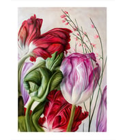 Çiçekler Art Mdf Tablo