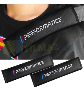 Bmw M Karbon Performance Logo Emniyet Kemer Kılıfı Ped 2 Adet