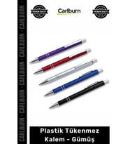 #Kalem Logo Baskılı Promosyon Kurumsal Hediyelik Kaliteli Plastik Tükenmez Kalem Gümüş