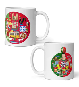 Portekiz Kupa Bardak 2 Adet Seyahat Hatıra Portugal Mug (Karışık)