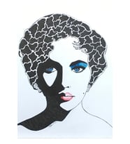 Liz - Blue Diamond Tablo Ahşap Poster Dekoratif