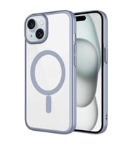 Vendas iPhone 15 Plus Uyumlu Riksos Serisi Wireless Şarj Özellikli Mat Sert PC Kılıf (Gri)