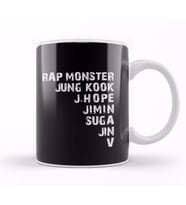 Kpop Bts Bangtan Boys Members Names Kupa Bardak Porselen