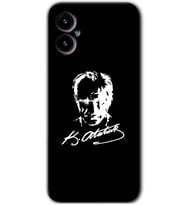 Omix X5 Kılıf HD Desen Baskılı Arka Kapak - Atatürk Silüet İmza