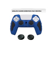 PS5 DualSense İçin Premium Silikon Kılıf & 1 Çift Analog Koruyucu Set Hediyeli – Oyuncu Serisi Ultra Kalite