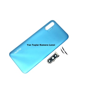 Tkgz Oppo Realme C3İ Kasa Arka PİL Batarya Kapağı MAVİ