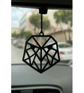 Dikiz Aynası Süsü – Geometrik Baykuş Figürü - Plastik, Cam Çizmez