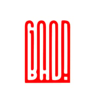 Good Bad Sticker17x17 Cm Kırmızı
