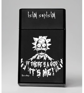 Rick and Morty Toxic Rick Desenli Metal Tabaka – Kişiye Özel İsimli Hediyelik