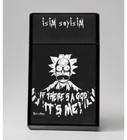 Rick and Morty Toxic Rick Desenli Metal Tabaka – Kişiye Özel İsimli Hediyelik