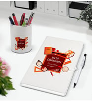 BK Gift Kişiye Özel İsimli Öğretmenler Günü Tasarımlı Defter Kalem ve Kalemlik Hediye Seti, Öğretmene Hediye, Öğretmenler Günü - 1