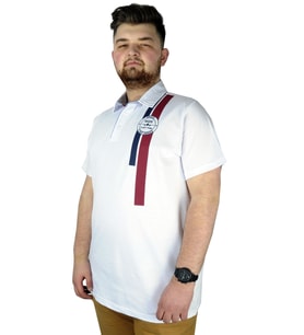Mode XL Erkek T shirt Polo Flight Team 22311 Beyaz