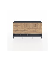 Arges Konsol 3 Raflı 5 Çekmeceli 3 Kapaklı 176x30x99 Antrasit-Çam
