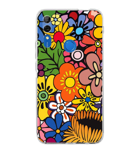 PrintiFy Huawei P Smart Z ile Uyumlu Retro Color 2  Kamera Korumalı Şeffaf  Kılıf
