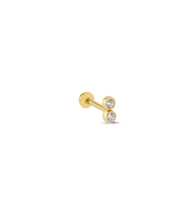 14 Ayar Altın Taşlı Cascata Tragus Küpe